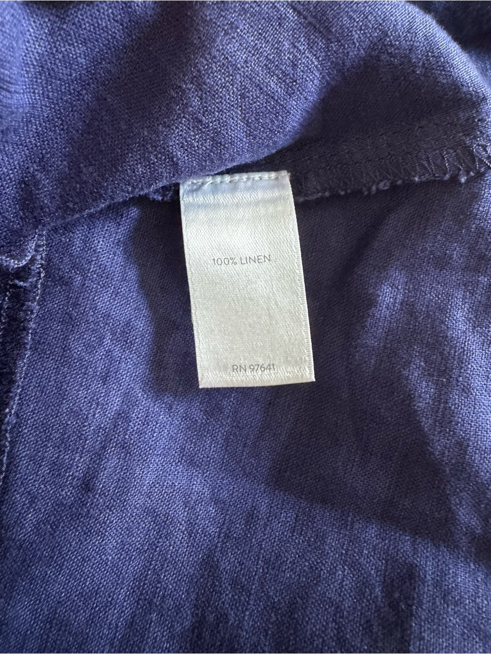 J. Jill Purple/Blue V‑Neck Linen Dress - Picture 5 of 5